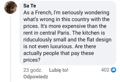 SatanWasa_Babyboomer - Nawet Francuzi wymiękają z cenami najmu w Warszawie.

Nieźle n...