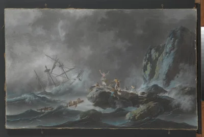 Loskamilos1 - A Shipwreck in a Storm, Jean Pillement, rok 1782.

#necrobook #sztuka #...