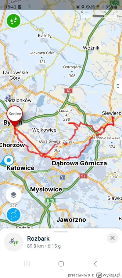 przeciwko78 - 339 686 + 90 =339 776
pogoda wspaniała, trasa też,  zróżnicowana bardzo...