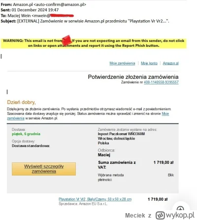 Meciek - Potwierdzenie płatnosci