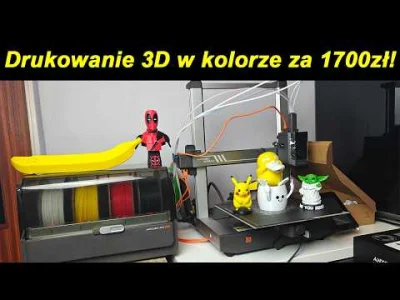 LowcyChin - Na kanał wleciał test najtańszej drukarki 3D w kolorze czyli Anycubic Kob...