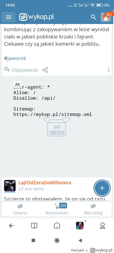 Patryk4 - Co to za dziwne reklamy na wykop? 
#wykop #programista15k #gownowpis