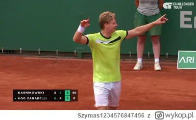 Szymas1234576847456 - Maks Kaśnikowski pokonał Ugo Carabelliego i wygrał challenger75...