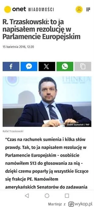 Martinjz - @Jabby Przecież latami donoszą jedni na drugich. PiS i PO to ten sam rak w...