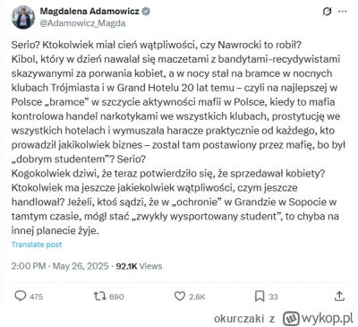 okurczaki - -Miej pretensje do tvppis, że to przez nich został zamordowany twój mąż
-...