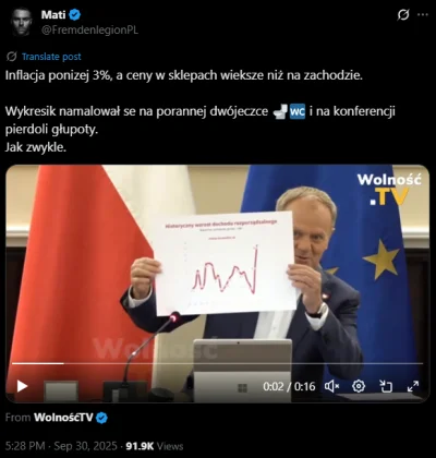 okradzione - Takie bzdury są puszczane w eter, potem niech taką narrację prowadzi 20 ...