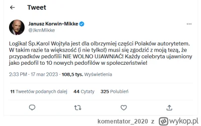 komentator_2020 - Ja mam taka teorie, ze oni chca miec te 5-10 prcent , nie wiecej.
J...