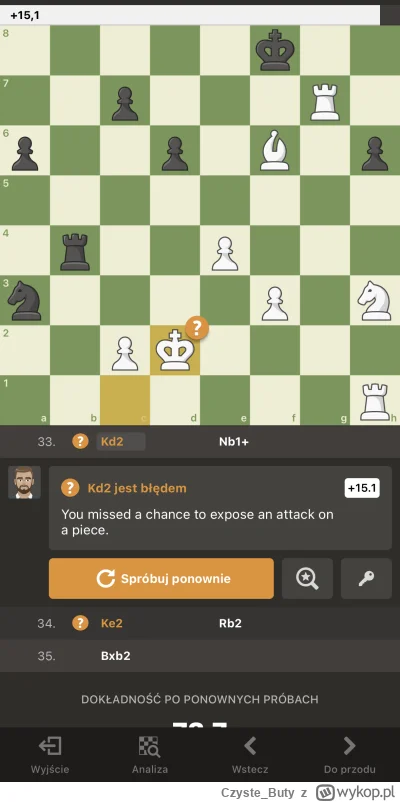 Czyste_Buty - Ta błąd! Jak ch****
Darmowa wieża, ale stockfish wcale by tego materiał...