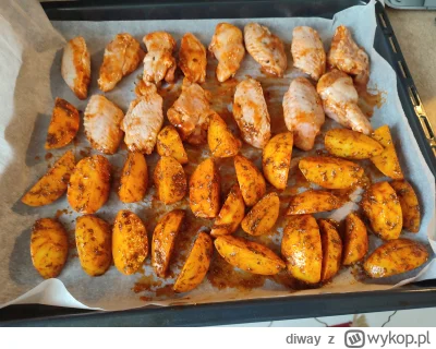 diway - A dziś na obiad pikantne skrzydełka i ziemniaki opiekane.

#foodporn #gotujzw...