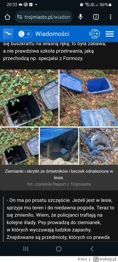 P3tro - #gdynia 
Zdjęcie z wykopu randomowej ziemianki w kolejnym artykule.
Wykop to ...