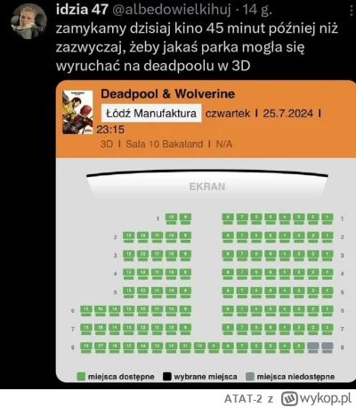 ATAT-2 - Julka oburzona bo klient kina rezerwuje bilet na oferowany seans.
Bezczelni ...