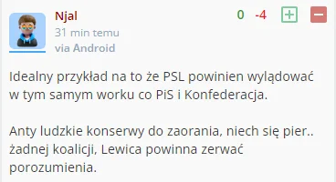 m.....k - Ten ból dupska lewactwa sprawia, że zaczynam lubić PSL XDDD

#konfederacja ...