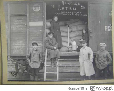 Kumpel19 - Litwa wysyła pomoc do dotkniętego głodem regionowi Wołgi, rok 1922.

Po 18...