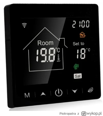 Piotropatra - Tani i dobry regulator temperatury ogrzewania podłogowego z WiFi na 16A...