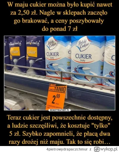 4pietrowydrapaczchmur - A czy pamiętacie jeszcze cukier po 8zł?
W ciągu ostatniego mi...