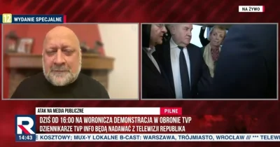 R187 - Na TV Republika jakiś facet mówi, że ci co dzisiaj przygotowali przejęcie TVP ...