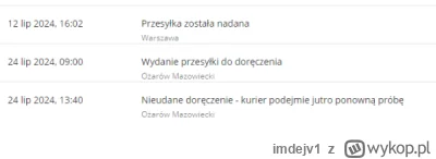 imdejv1 - Paczka z Warszawy do Ożarowa Mazowieckiego (jakieś 15km). Zgadnijcie jaki t...