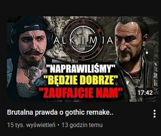 Vezz - #kiszak 
3 dni chłop wytrzymał bez Gothica