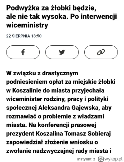 Instynkt - A jeszcze kilka tygodni temu w TV kręcili inbę że w Koszalinie podnoszą op...