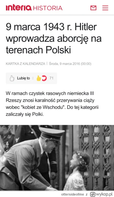ottersideofme - W ramach przypomnienia kto i dlaczego wprowadził aborcje w Polsce. :)