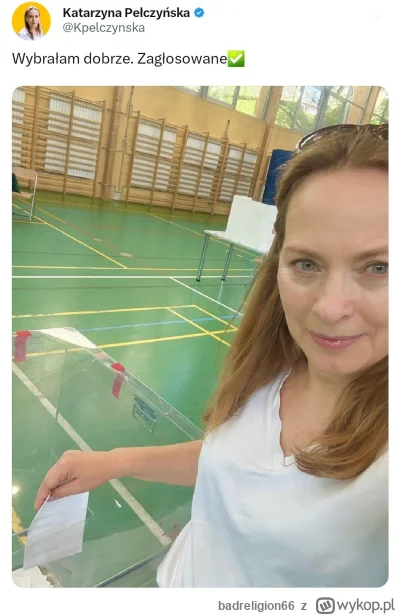 badreligion66 - #wybory #polityka Pamiętajcie że pani Kasia głosowała.