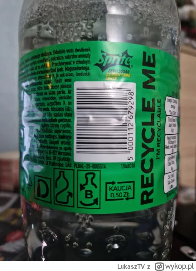 LukaszTV - Żabka coraz bardziej kaucyjna, wlatuje Sprite zero 1.5l ( ͡º ͜ʖ͡º)
-
#kauc...