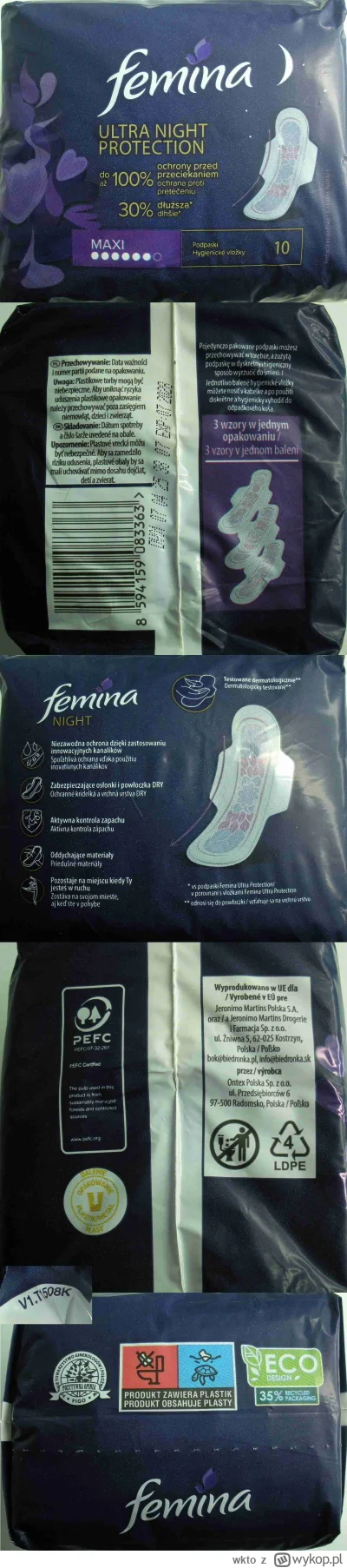 wkto - #listaproduktow
#podpaski ultra night 10-pak femina #biedronka
#podpaskiultra ...