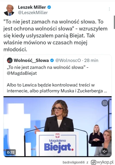 badreligion66 - #polityka

 Co się Miller od rana odpalił to jest szok xd

Włam na ko...