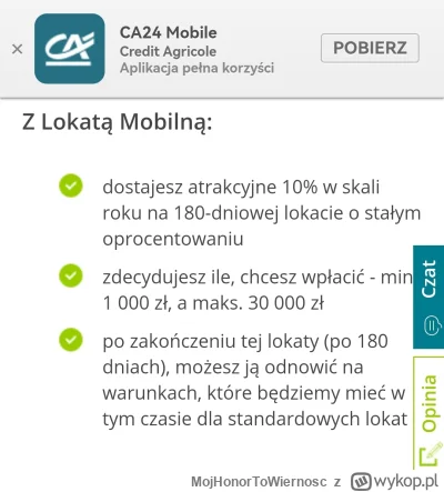 MojHonorToWiernosc - Ktoś już korzystał?
#bank #banki #lokata