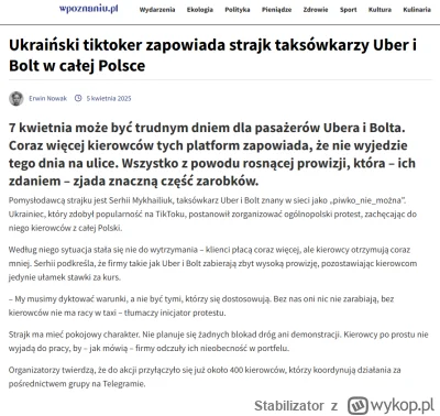 Stabilizator - ruski agent ?

https://wpoznaniu.pl/ukrainski-tiktoker-zapowiada-straj...