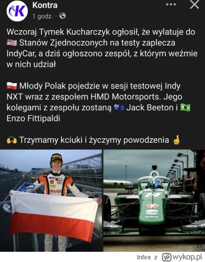 Infex - #f1 jest tu jakis ekspert od zapłacza #indycar w Hameryce i wypowiedź sie na ...