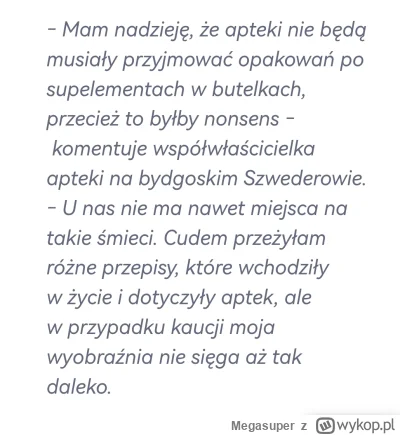 Megasuper - Może czas aby apteki zaczęły sprzedawać leki a nie suplementy w butelkach...