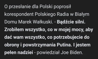 TrexTeR - Dziękujemy, Panie Prezydencie Biden, za twoje wsparcie dla Polski. Przewidz...