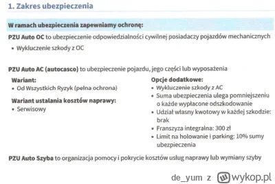 de_yum - Mój pakiet ubezpieczenia AC: