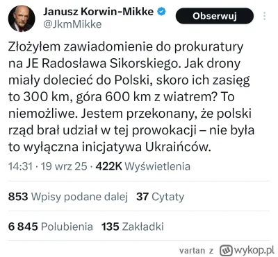 vartan - #polskieonuce 
To jak tam, niemożliwe, że to Ukraina, bo przecież DRONY NIE ...