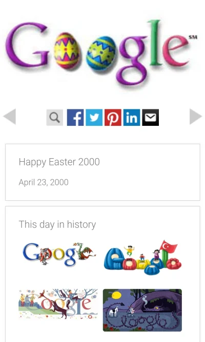 waldo - @mentalbreakdown:  Ostatni i jedyny raz Easter doodle bylo w 2000r.

https://...