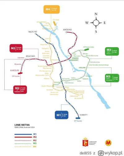 del855 - Warszawa - miasto, ktore zbudowało 2 linie metra, planuje następne 2, a od 1...