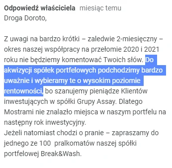 virgola - Assay publicznie twierdzi, że wybierają rentowne spółki:
https://goo.gl/map...