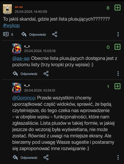 WykopX - Hej, pytaliscie o powód usunięcia listy plusujacych / przycisku ulubione, wi...