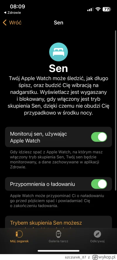 szczurek_87 - Apple Watch SE 2 nie monitoruje snu? Mam go już dwa dni… i nie ma tych ...