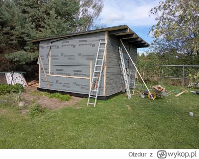 Oizdur - #budujzwykopem #saunaoizdura 

Trwają prace przy elewacji 

Czekamy na okno ...