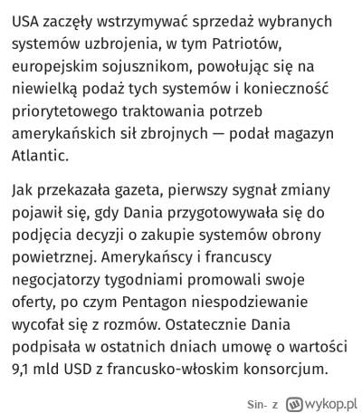 Sin- - Zawsze powtarzam, że nie po słowach a po czynach poznacie Trumpa. Sporo ostatn...