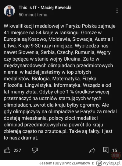 JestemTuByDrwicZLewakow - Chleba i igrzysk...
#nauka #ciekawostki #paryz2024 #polska