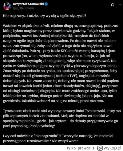 tylko_prawda - #polityka #wybory #debata
Rafau to się potrafi ustawić jak francuski b...