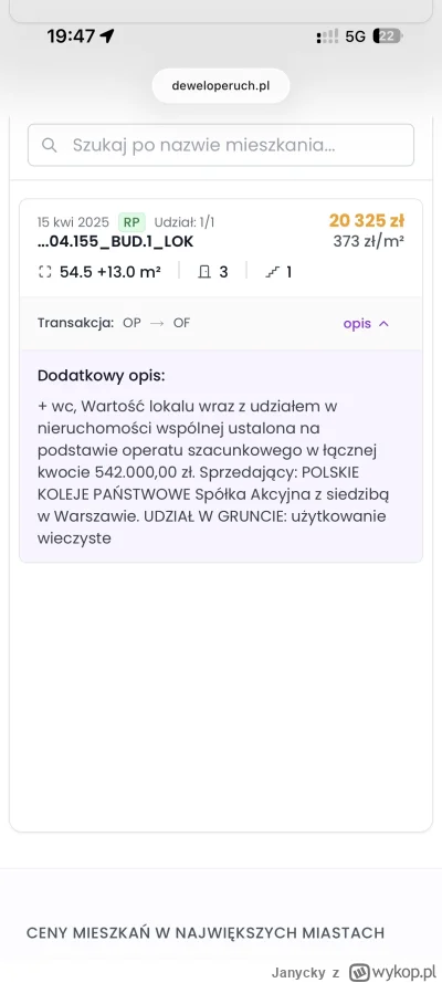 Janycky - @p00tinMalpaRU nie no toaleta 13m2 jest dodatkowo