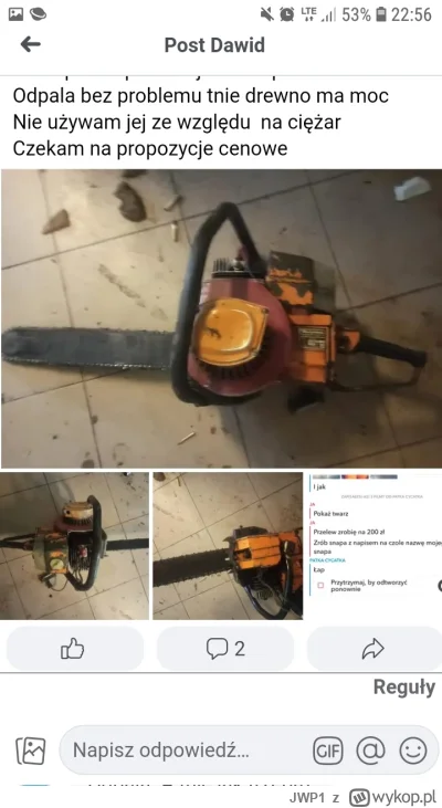 JWP1 - Typ sprzedaję piłę, tylko ostatnie zdjęcie trochę niechcący się dodało XD ,,pa...