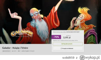 solid959 - Patrzecie tylko jaka perelke znalazlem na #gog, i to  jeszcze za 6 zl. 
Sw...