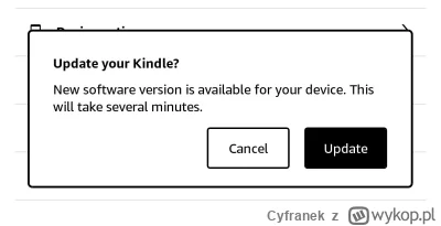 Cyfranek - Nowsze modele czytników Kindle otrzymały aktualizację, która ma zapewne po...