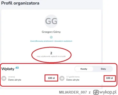 MILIARDER_007 - Wy mówicie, że maciusie go mocno wspierają a on same se wpłaty robi p...