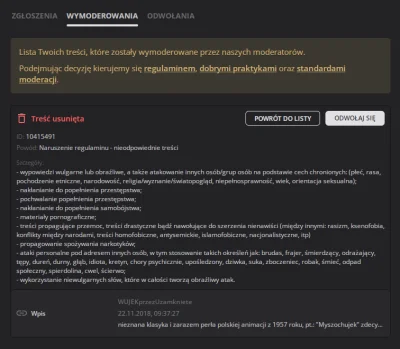 WUJEKprzezUzamkniete - mój wpis sprzed sześciu lat został wymoderowany!
co robić? jak...